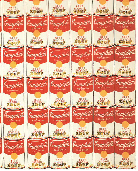 ANDY WARHOL Soup Cans 100 Campbells, 1988