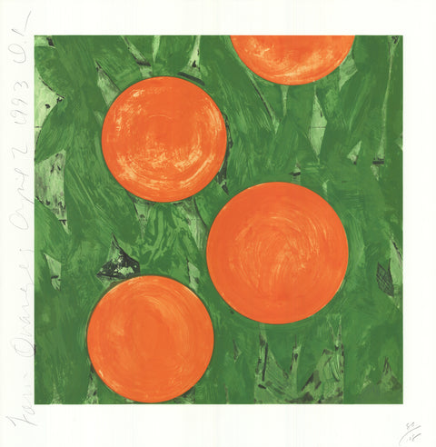 DONALD SULTAN Four Oranges, 1993 - Signed