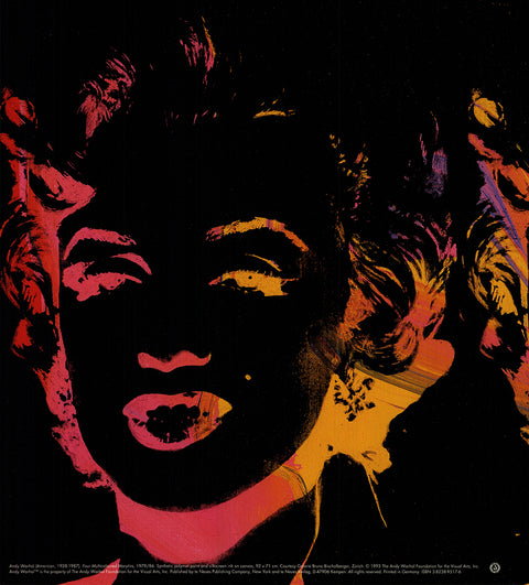 ANDY WARHOL Marilyns x 4 Multicolor, 1993