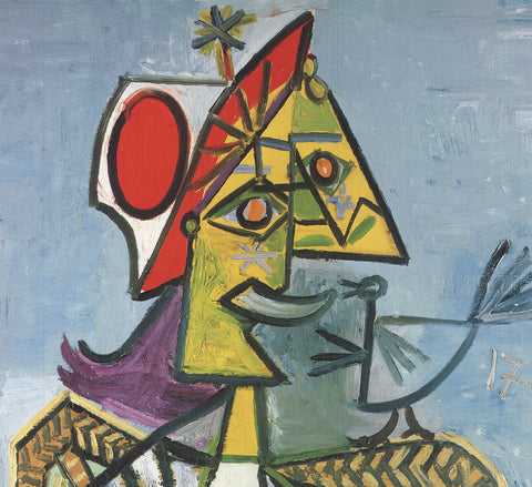 PABLO PICASSO Woman with Bird, 1994