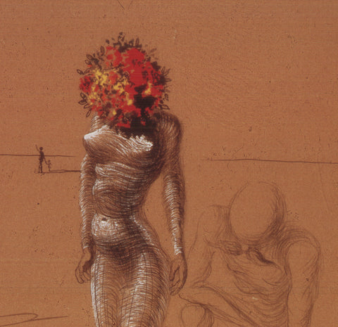 SALVADOR DALI Female Figure with Head of Flowers, 1995