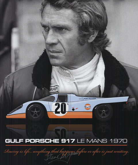 ARTIST UNKNOWN Steve McQueen Gulf Porsche 917 Le Mans 1970