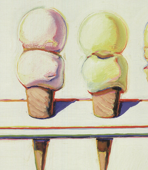 WAYNE THIEBAUD Four Ice Cream Cones, 2010