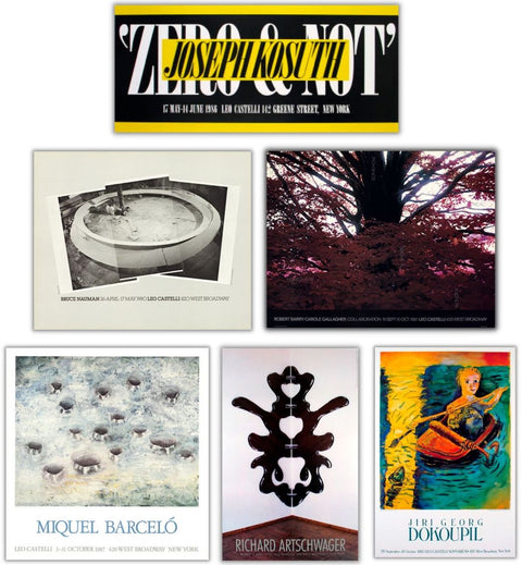 Bundle- 6 Assorted Leo Castelli Exhibition Collector Posters