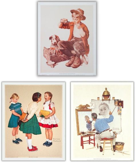 Bundle- 3 Assorted Norman Rockwell Posters