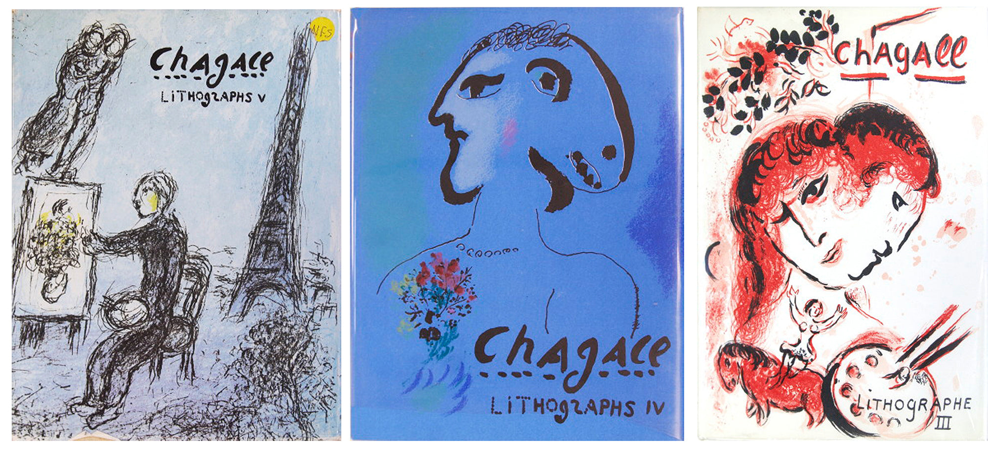 Bundle  3 Assorted Marc Chagall Lithograph Volumes  Books