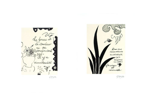 Bundle- 2 Assorted Georges Braque Poem Lithographs