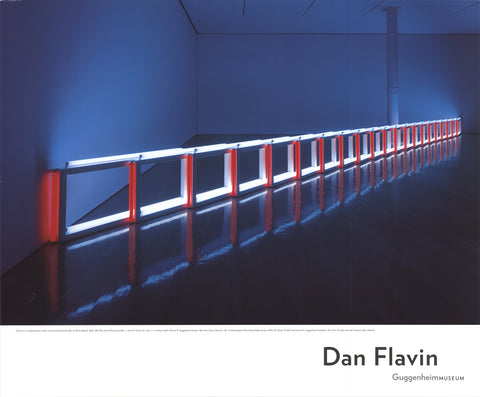 DAN FLAVIN Artificial Barrier Blue, Red & Blue Fluorescent Light (to Flavin Starbuck Judd), 2006