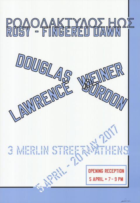 LAWRENCE WEINER Rosy-Fingered Dawn, 2017 - Signed