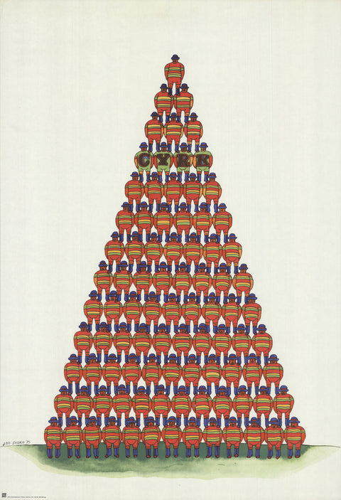 JAN SAWKA Circus Pyramid of Acrobats, 1975
