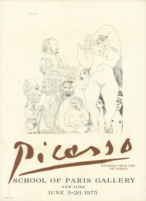 PABLO PICASSO School of Paris Gallery, 1975