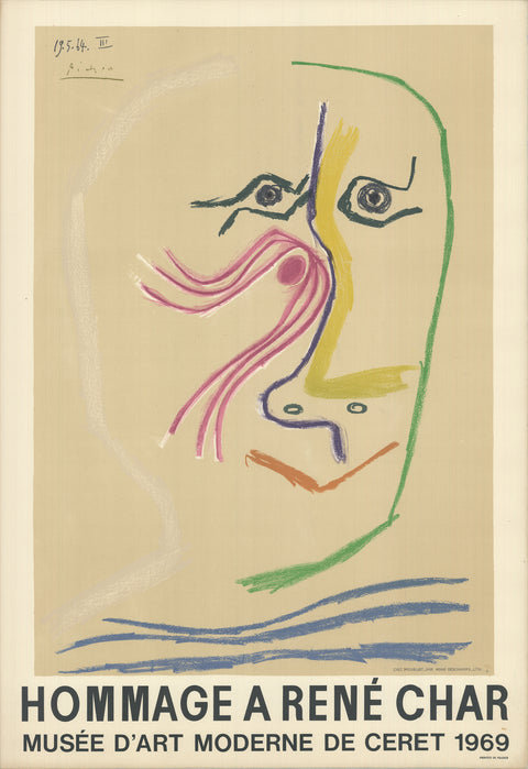 PABLO PICASSO Hommage A Rene Char, 1969
