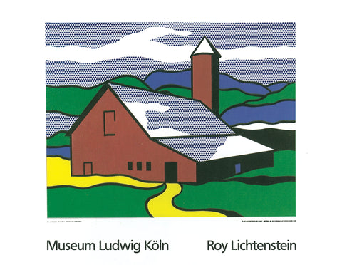 ROY LICHTENSTEIN Red Barn II (1969), 1989