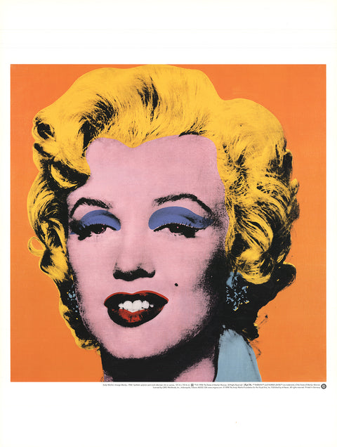 ANDY WARHOL Marilyn, Orange Shot on White Background, 1998