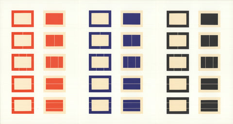 Donald Judd Series of Ten Woodcuts in Three Color States Postcard