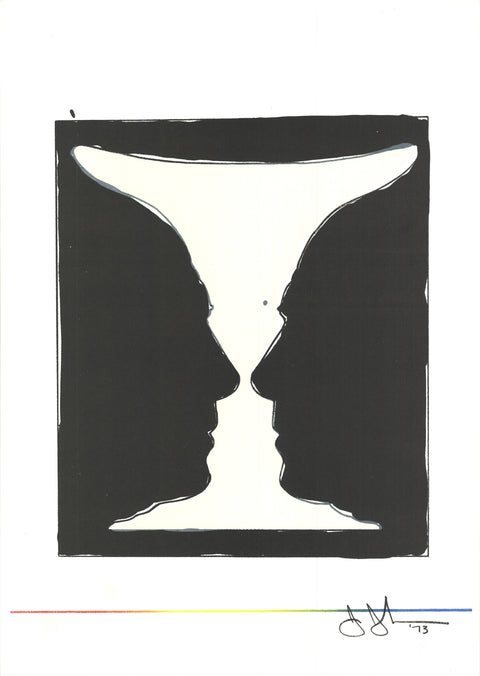 JASPER JOHNS Cup, Two Picasso Profiles, 1973