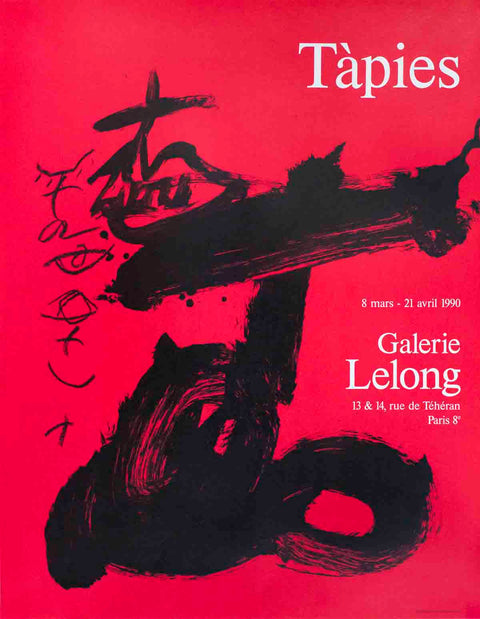 ANTONI TAPIES Black and Red, Galerie Lelong, 1990