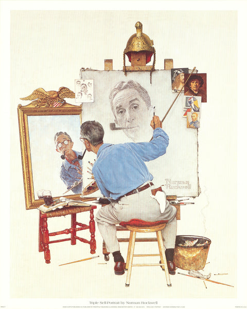 NORMAN ROCKWELL Triple Self-Portrait, 2000