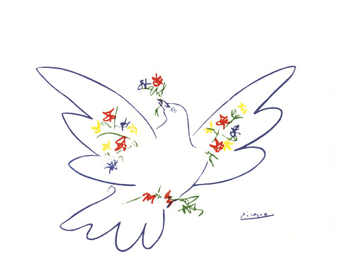 PABLO PICASSO Dove with Flowers, 1998
