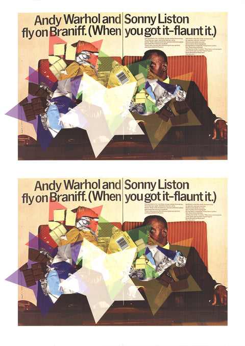 KELLEY WALKER Andy Warhol Sonny Liston Fly on Braniff. (When You've got it-Flaunt it), 2016 - Signed