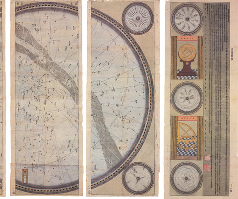 ADAM SCHALL VON BELL Eight Part Chinese Astrological Map, 2000
