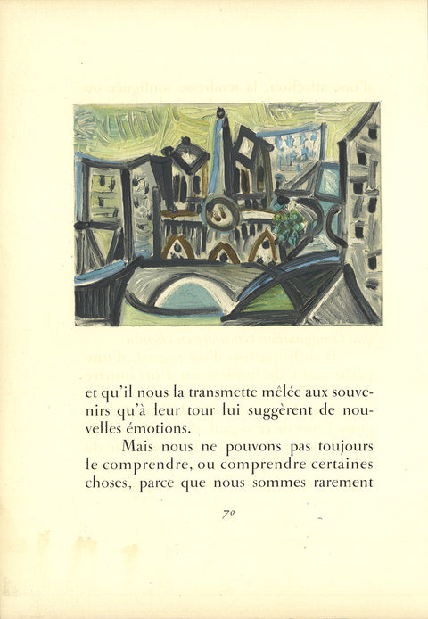 PABLO PICASSO Le pont vu de l'Atelier, 1959