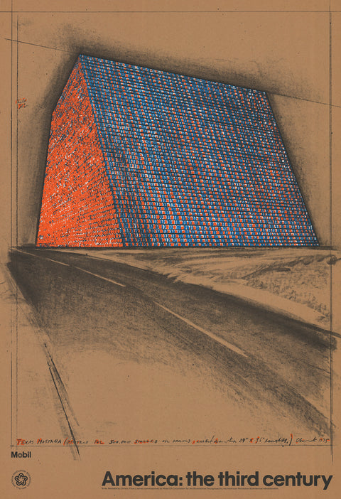 JAVACHEFF CHRISTO Wrapped Oil Barrels, Texas, 1976