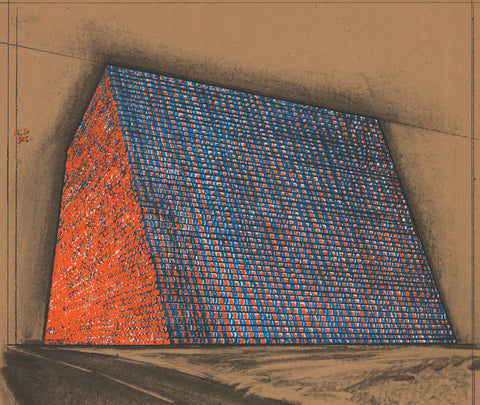 JAVACHEFF CHRISTO Wrapped Oil Barrels, Texas, 1976