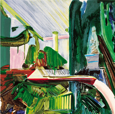 LARRY DINKIN Landscape with Francis Bacon Room, 1999 - Signed