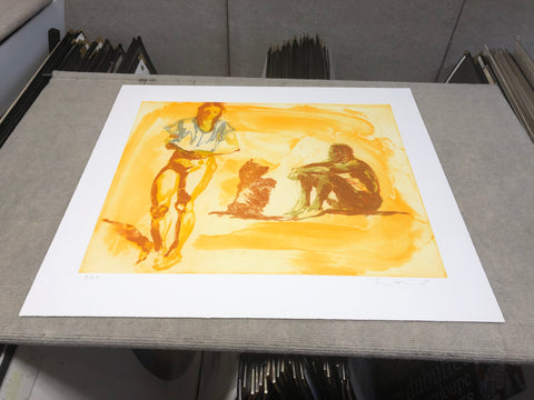 ERIC FISCHL Beach Scene with Poodle, 1997 - Signed
