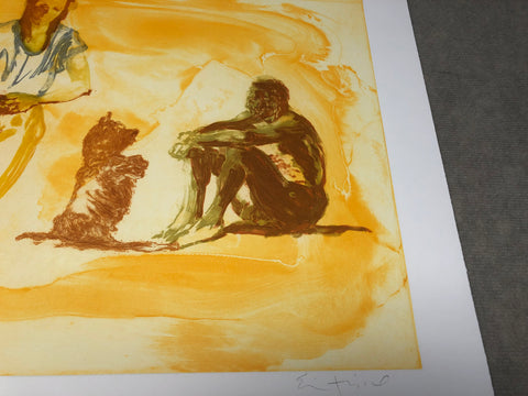 ERIC FISCHL Beach Scene with Poodle, 1997 - Signed