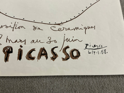 PABLO PICASSO Exposition de Ceramiques, 1958