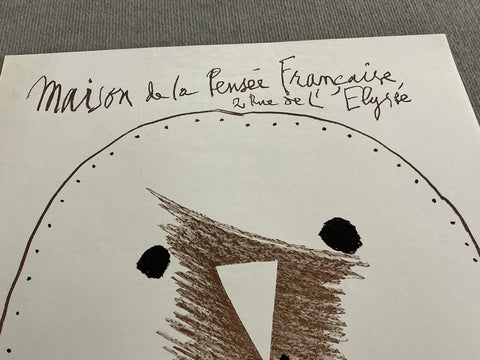 PABLO PICASSO Exposition de Ceramiques, 1958