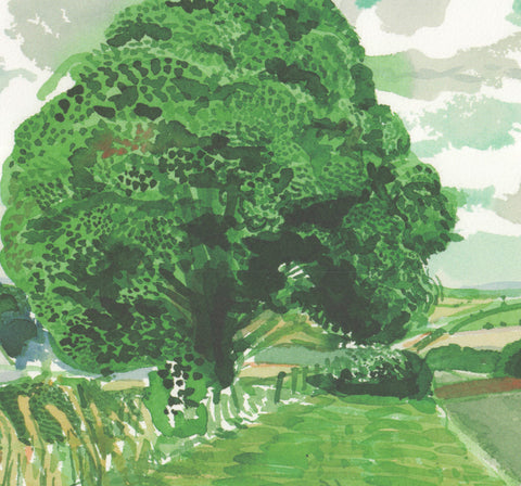 DAVID HOCKNEY Road and Tree Near Wetwang, 2020