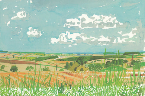 DAVID HOCKNEY Looking Towards Huggate, 1998