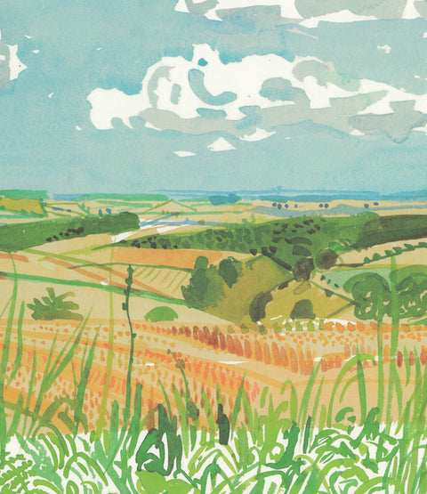 DAVID HOCKNEY Looking Towards Huggate, 1998