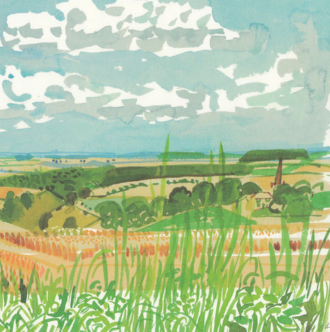 DAVID HOCKNEY Looking Towards Huggate, 1998