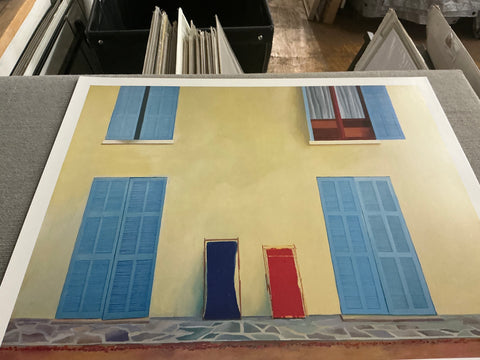 DAVID HOCKNEY Two Deckchairs, Calvi, 1985