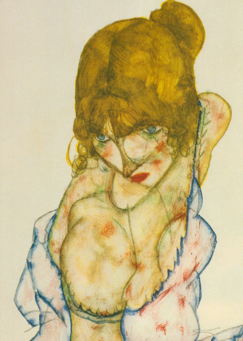 EGON SCHIELE Blonde Girl with Green Stockings, 1997