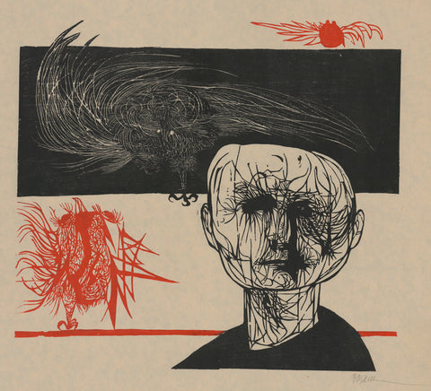 LEONARD BASKIN The Tormented One, 1953 - Signed