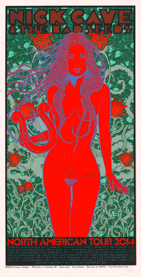 CHUCK SPERRY Nick Cave & The Bad Seeds, 2014 - Signed