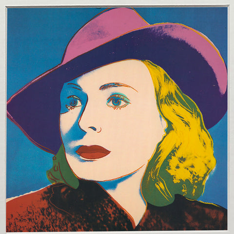 ANDY WARHOL Portrait of Ingrid Bergman with Hat, 1983