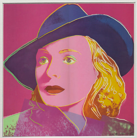 ANDY WARHOL Portrait of Ingrid Bergman with Hat, 1983
