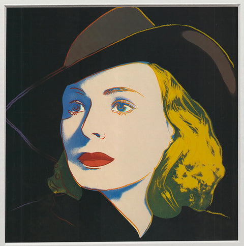 ANDY WARHOL Portrait of Ingrid Bergman with Hat, 1983