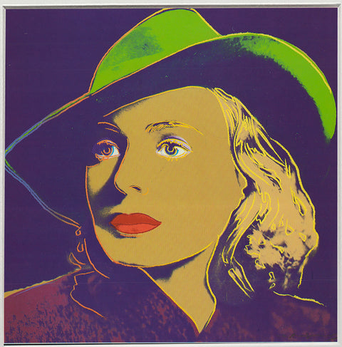 ANDY WARHOL Portrait of Ingrid Bergman with Hat, 1983