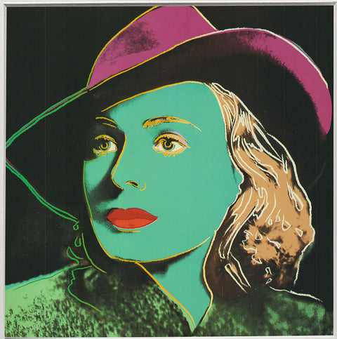 ANDY WARHOL Portrait of Ingrid Bergman with Hat, 1983