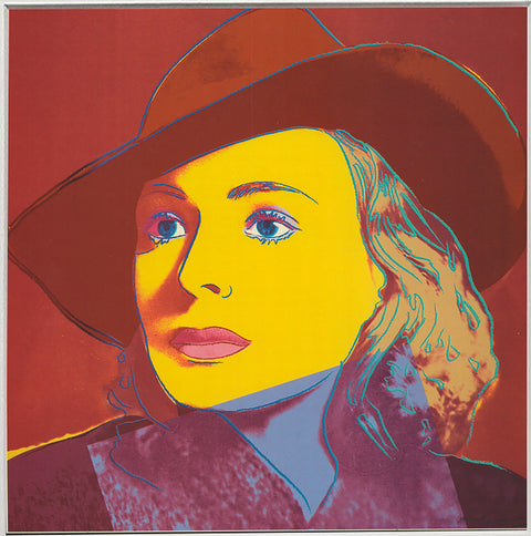 ANDY WARHOL Portrait of Ingrid Bergman with Hat, 1983