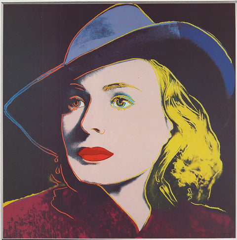 ANDY WARHOL Portrait of Ingrid Bergman with Hat, 1983