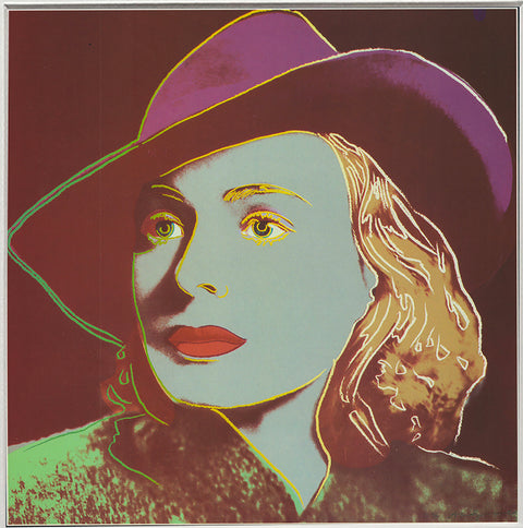 ANDY WARHOL Portrait of Ingrid Bergman with Hat, 1983
