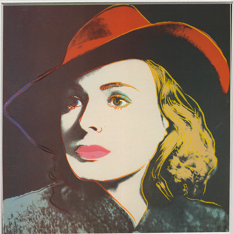 ANDY WARHOL Portrait of Ingrid Bergman with Hat, 1983